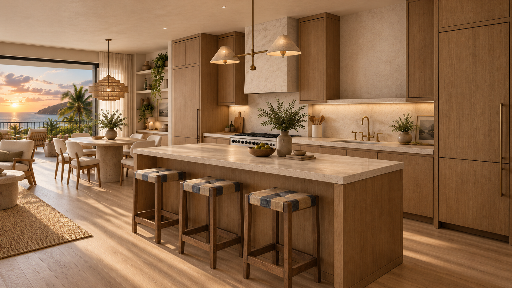 Living room and dining area of a Building 71 residence